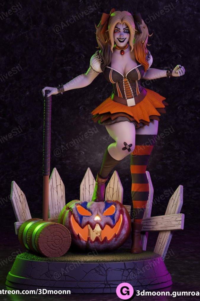 哈利·奎因 (Harley Quinn) 万圣节3D打印图纸